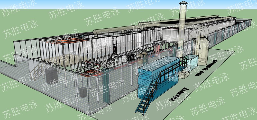 全自动一体化封闭式电泳涂装流水线